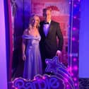 Sean Connolly and Cherise Gould in the Barbie box