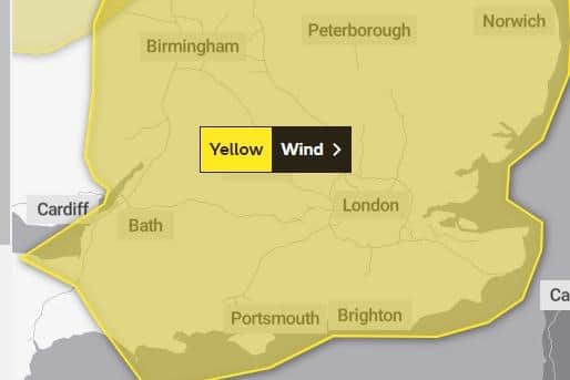 Met Office issues yellow weather warning for wind across Northamptonshire