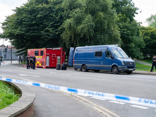 A police cordon was in place for most of Thursday July 18.