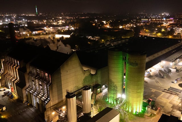 Both the National Lift Tower and the brewery’s own silo were part of a striking visual celebration of five decades of success.