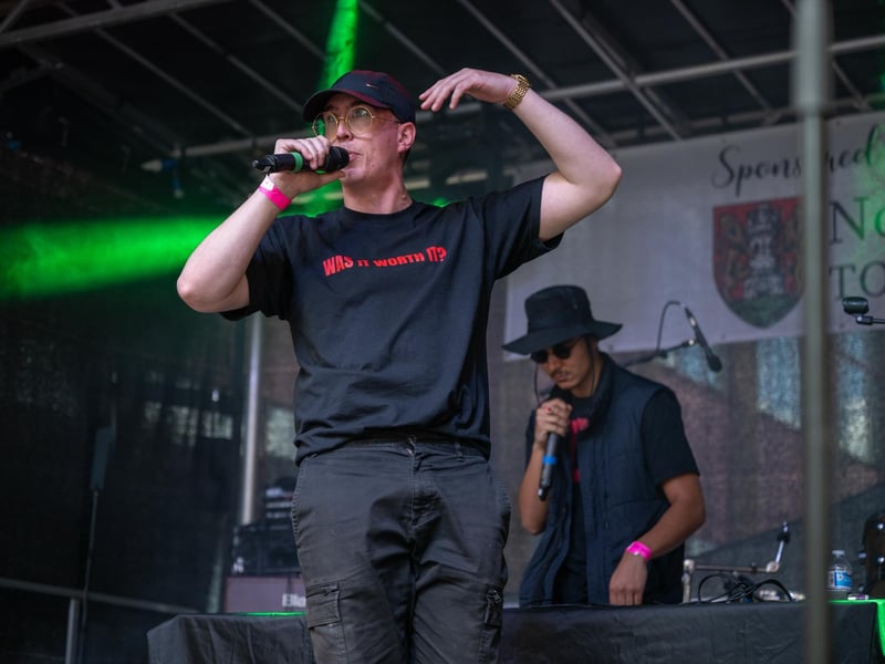 Weirdoe performing on the Main Stage at the Northampton Music Festival on Sunday, September 8, 2024. Photo by David Jackson.