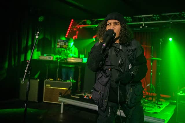 FFSYTHO?! on stage at The Black Prince in Northampton. Photo by David Jackson.