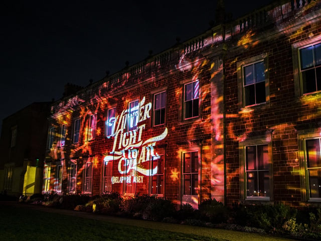The Winter Light Trail at Delapre Abbey from November 18, 2022 to January 2, 2023.