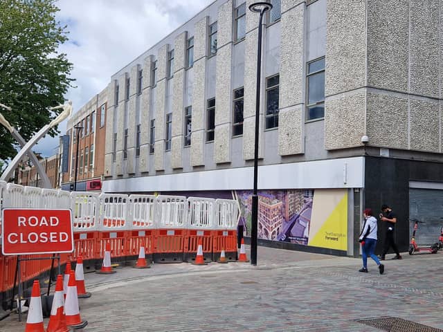 Contractors will begin demolition of the former town centre stores starting with the Abington Street side.