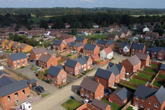 An aerial shot of Bellway’s Farriers Court development in Towcester, where all homes have now been sold