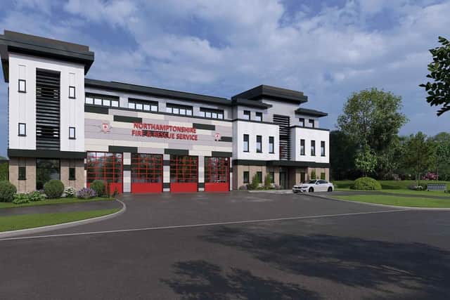 How the proposed fire station in Moulton could look.