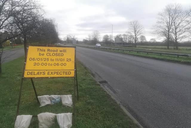 Overnight roadworks on the A4500 between Harpole and Upton have been postponed this week due to forecasted cold weather.