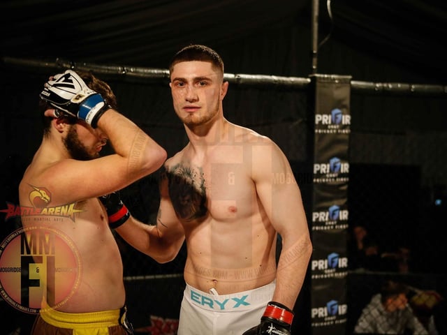 Marin won his professional fight in just 17 seconds after an accurate head kick downed his opponent.
The 22-year-old said: "Always I'm going to win. When I go in the cage I'm going to win. Never think I will lose, only win.
"I want to say thank you to my opponent, who accepted the fight with two days' notice. I want to thank my family and all who come to my fights and support me. I wanted to make them proud of me. I want to thank my BST team and the Battle Arena organisation for this opportunity."
Head coach Danny Batten said: "He's already known as a world class striker. He's going to be one to watch out for in the coming years."