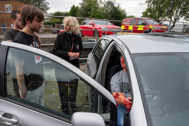 Young people from the GAINN Project at a 'mock' RTC