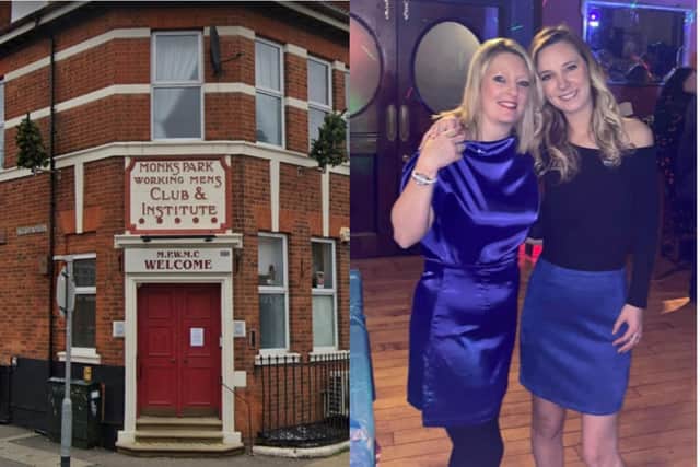 Monks Park WMC and Trudy Evans pictured with her daughter, Kerry.