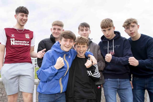 Northampton Town fans at Sixfields ahead of the playoff clash against Mansfield.