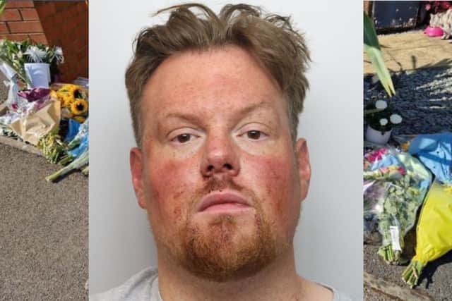 Paul Knight, who murdered his wife in Burton Latimer. (and flowers left for Izzy Knight at her home.)