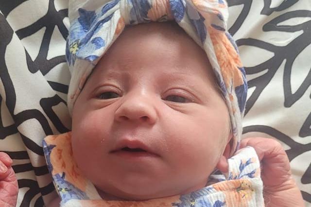 River-Rose born at 4.47pm on July 30 at Northampton General Hospital, weighing 6lbs 14oz.