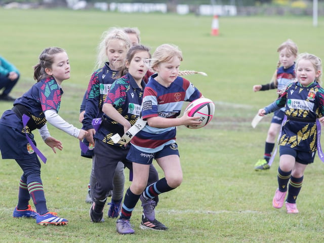 Under 7s girls rugby festival at Northampton Old Scouts on Sunday May 3