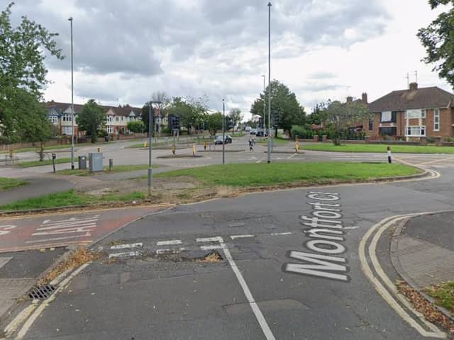 The incident happened in Monfort Close, close to the junction with Weedon Road and Duston Road