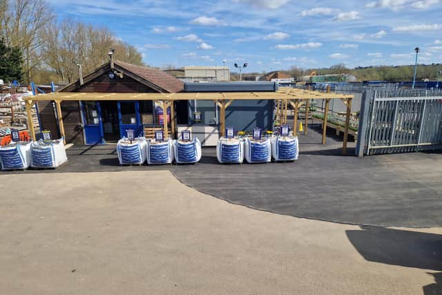 A view of the new garden centre at Nene Valley Paving in Billing Garden Village