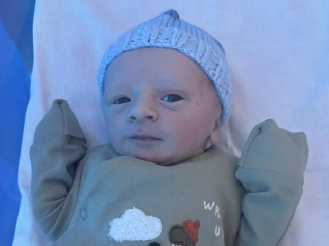 Noah Leigh born at 10.58am on February 13 at Kettering General Hospital, weighing 6lbs 5oz.