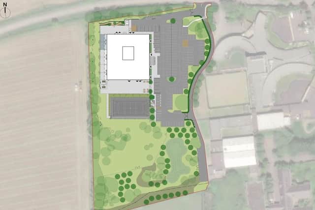 Here's a layout of the planned site