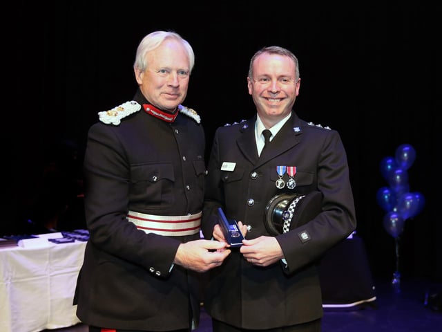 2015 - Long Service Award presented by David Laing Lord Lieutenant of Northamptonshire to Gary Ashton