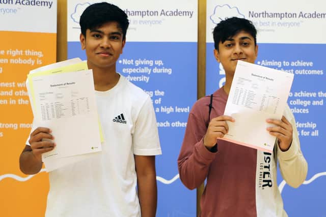 Aayush and Bhavya from Northampton Academy with their results.