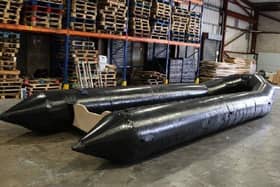 The boats were discovered at East Midlands Airport