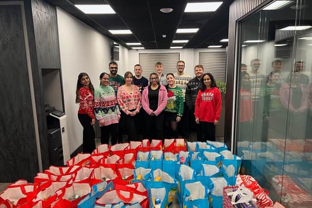The Bhangals team with the hampers