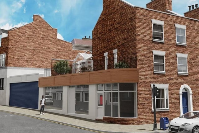 The proposed 13 flats, set to be completed in January, have gone up for sale for £2.2million