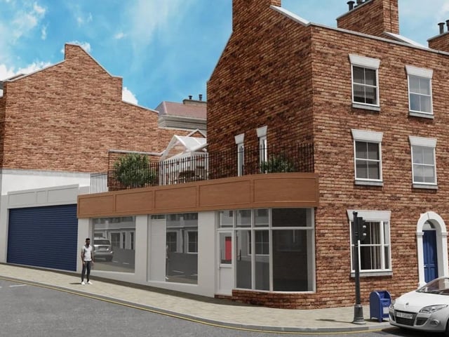 The proposed 13 flats, set to be completed in January, have gone up for sale for £2.2million