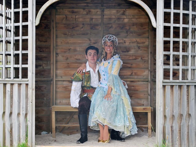 Pictured in 2010, Ray Quinn as Jack and Emma Stephens as the princess