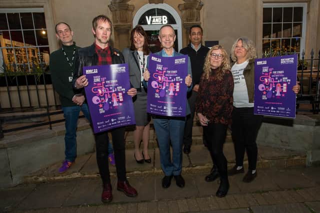 Organisers of NMF outside V and B for the launch of this year's festival.