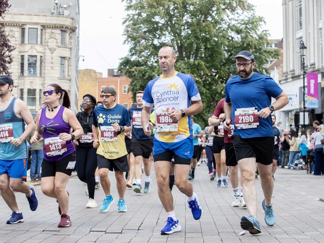 Hundreds of runners took part in the half marathon around the town on Sunday September 14.