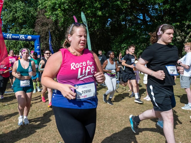 Runners taking part in the Race For Life at Abington Park in Northampton on Sunday, July, 12, 20026. Photo by David Jackson.