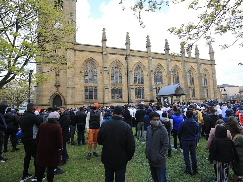 The service took place in the grounds of St Mary's Church.