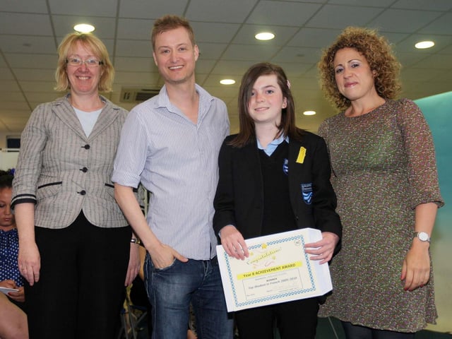 2010: Year 8 awards ceremony at The Duston School presented by Stuart Miles and Natalie B from Heart radio.