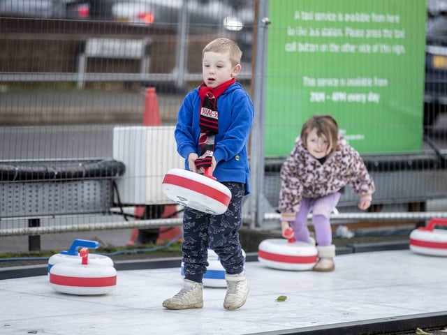 West Northamptonshire Council (WNC) has put on a free ice skating rink at the temporary market, as part of festivities in 2023.