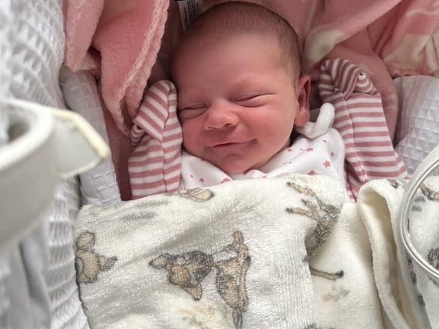 Mia Anne born at 8.36am on July 13 at Northampton General Hospital, weighing 6lbs 15oz.