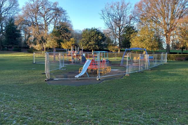 It is hoped the Abington Park play area will open before February half term.