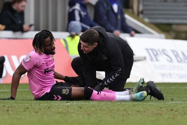 Took a knock to the knee in the first-half on Saturday and was taken off at the break. Again will need to be examined to determine the extent of the damage.