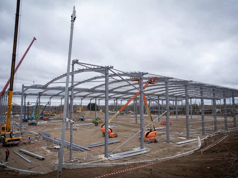 The new 160,800 sq ft warehouse site
