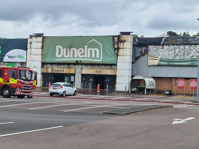Emergency services at the Nene Valley Retail Park on Sunday morning Picture: Logan MacLeod