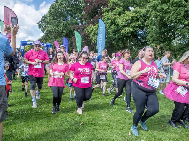 Abington Park turned pink on Sunday July 14 for the 3k and 5k Race for Life events.