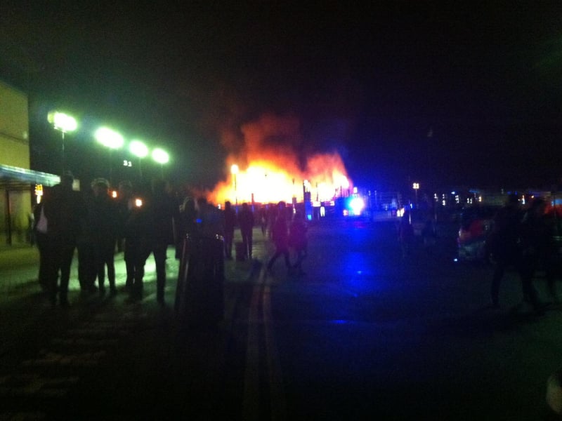 Fire at Red Hot World Buffet in Northampton. 18.12.13 Picture: Charley Winter