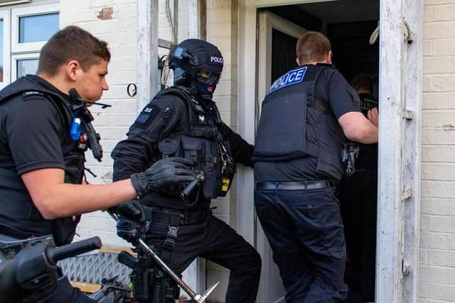 Officers raided 65 addresses across the East MIdlands — including in Northamptonshire — as part of a crackdown on county lines drugs gangs. File picture.
