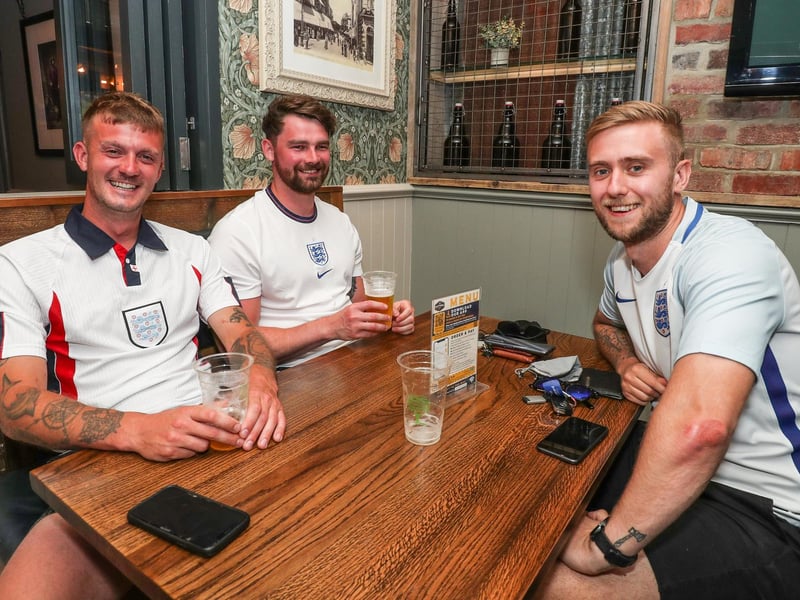 Josh Winsor-Viney, Jame Woodhouse and Tim Shaw at the Southsea Village
(220421-7042)