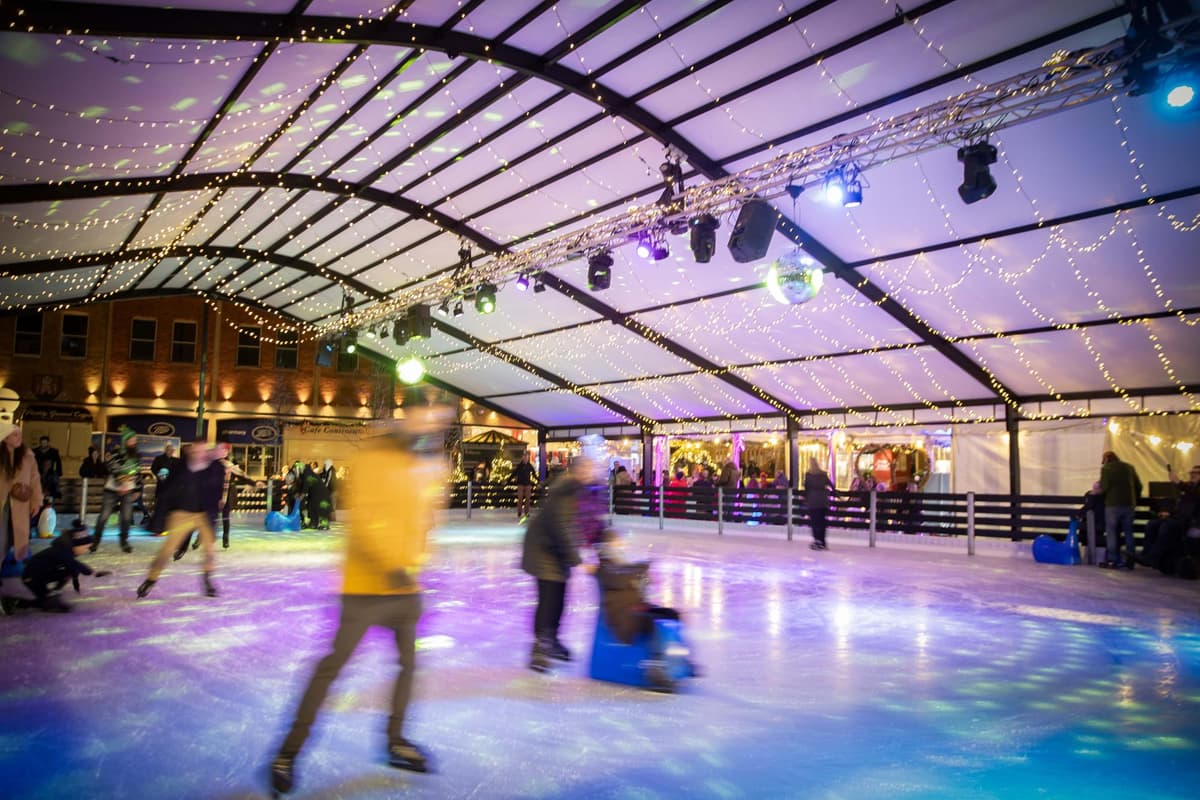 Ice Rink Uk Get your skates on - Look around huge ice rink in Northampton town ...