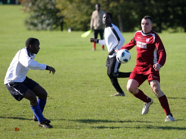 Sunday Combination Football at the Racecourse, Weston Favell V Northampton Stars.