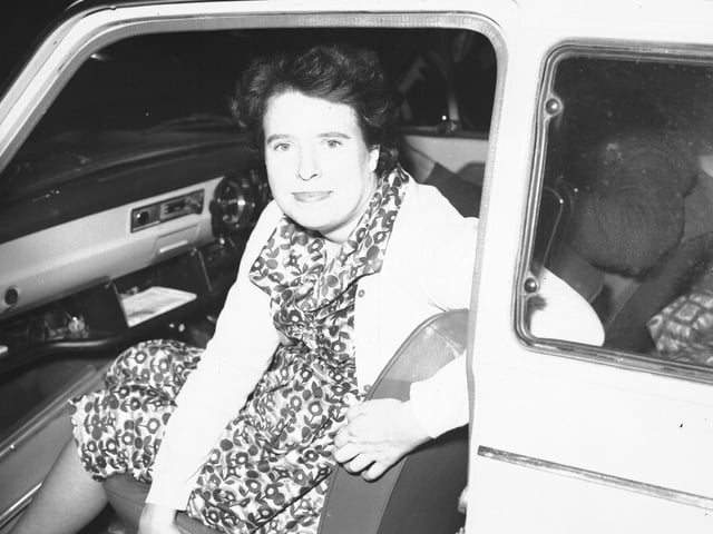 Looking Back
old glass negs
August 10,
1965
Miss Sylvia Neale in car