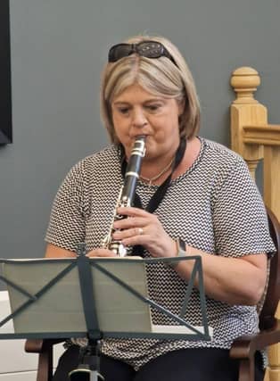 Sarah with her clarinet made amazing melodies for the residents