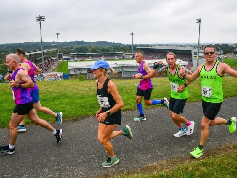 Runners take part in the Northampton Run in 2023.