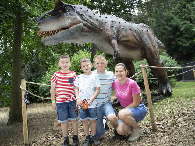 Families had tons of fun with the dinosaurs at Delapre Abbey